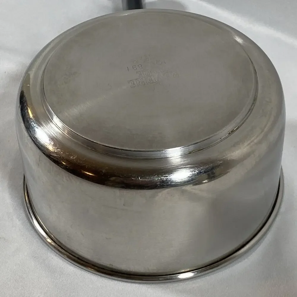 Vintage 1801 Revere Ware 1 Quart Qt Saucepan Lid TriPly bottom Clinton Ill 89 f